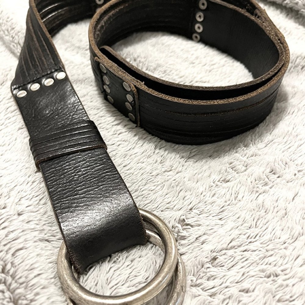 Lucky Brand Black Leather Belt 32"